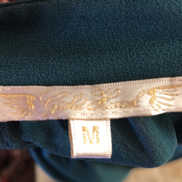 Beautiful Teal Crisscross Blouse - Picture 6 of 7